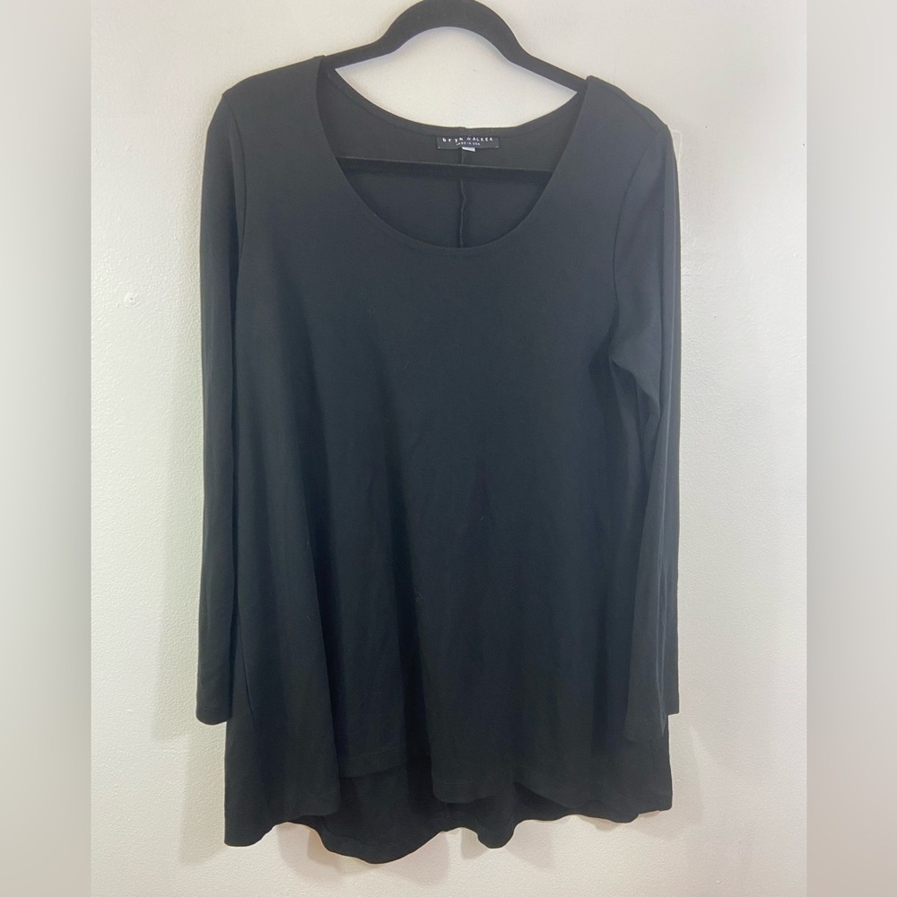 Bryn Walker Tunic Top Black L Modal Blend Lagenlook Boho Minimalist Layering